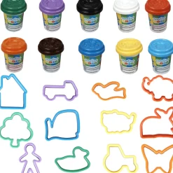 Coffret pâte à modeler avec 12 moules multicolores*Gifi New