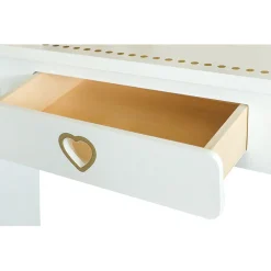 Gifi Jeux D'Imagination Et D'Imitation<Coiffeuse et tabouret enfant en bois blanc et doré