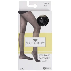 Hot Gifi Collant noir fantaisie 20D T2/3/4