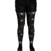 New Gifi Collant opaque toile d'araignée déguisement Halloween femme