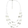 Sale Gifi Collier câble 3 rangs avec perles