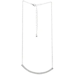 Online Gifi Collier chaîne avec décor argenté pailleté