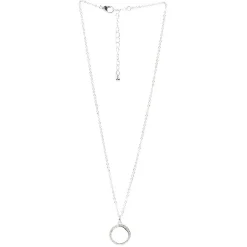 New Gifi Collier chaîne avec pendentif à strass gris