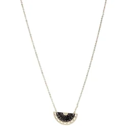 Clearance Gifi Collier décor filigrane noir doré