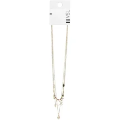 Online Gifi Collier 3 rangs avec perles multicolores médaillon et pampilles dorées