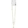 Discount Gifi Collier 3 rangs lunaire avec pampilles et médaillon soleil lune