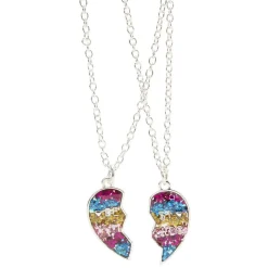 Best Gifi Collier x2 avec médaillon coeur Best friends