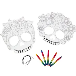 Gifi Coloriage 2 masques Calavera fleur Jour des morts Halloween