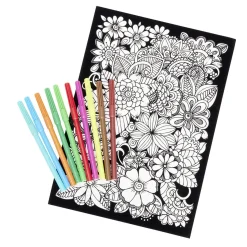 Gifi Coloriage velours avec 10 feutres