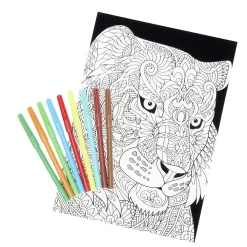 Gifi Coloriage velours avec 10 feutres