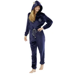 Hot Gifi Combinaison pyjama Chat bleu et doré Taille M