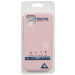Coque en silicone iPhone Pro Max rose*Gifi