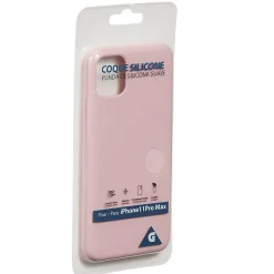 Coque en silicone iPhone Pro Max rose*Gifi