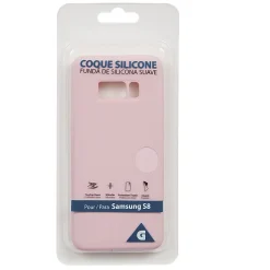 Coque en silicone Samsung S8 rose*Gifi Outlet