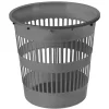 Corbeille à papier en plastique gris 12L*Gifi Online