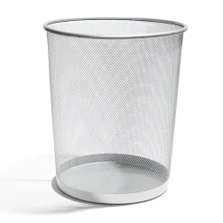 Corbeille à papier métal mesh gris Ø29,5xH25,5cm*Gifi Best
