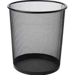 Corbeille à papier métal noir - L25 x l28 x H25 cm*Gifi Discount
