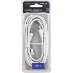Cordon antenne avec Adaptateur*Gifi New