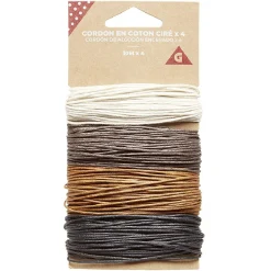 Gifi Cordon en coton ciré x4