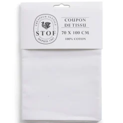 Gifi Coupon tissu coton 70x100cm blanc