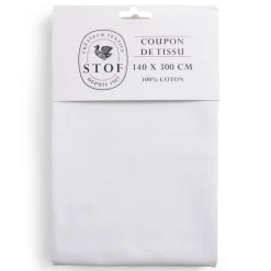 Gifi Coupon tissu coton 140x300cm blanc