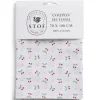 Gifi Coupon tissu imprimé Blossom 70x100cm coton blanc et rouge