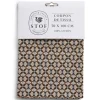 Gifi Coupon tissu imprimé Eugène 70x100cm coton bleu, noir et marron