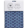 Gifi Coupon tissu imprimé Fortuna 70x100cm coton bleu marine et bleu