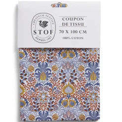 Gifi Coupon tissu imprimé Yvette 70x100cm coton rouge