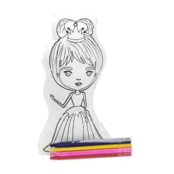 Gifi Coussin à colorier et ses 4 crayons