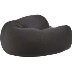 Gifi Coussin de voyage polyester uni gris ou noir