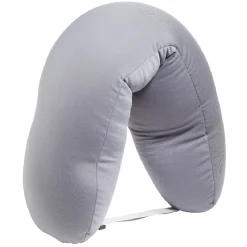 Gifi Coussin de voyage polyester uni gris ou noir