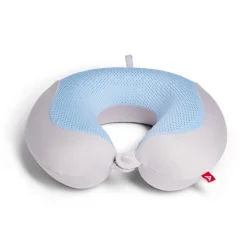 Gifi Coussin de voyage rafraîchissant bleu et gris 30x30xH10cm