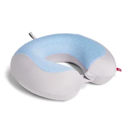 Gifi Coussin de voyage rafraîchissant bleu et gris 30x30xH10cm