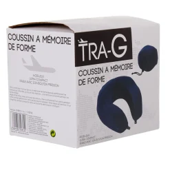 Sale Gifi Coussin à mémoire de forme pour le cou bleu marine