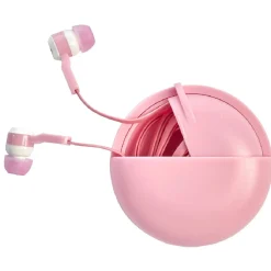 Écouteurs filaire Homday X-Pert avec boîte de rangement rose*Gifi