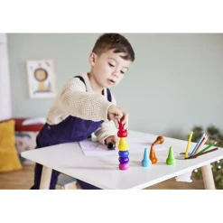 Crayon à doigt multicolore x10*Gifi Hot
