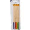 Crayon à papier bois multicolore avec gomme x6*Gifi Clearance