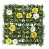 Gifi Dalle de gazon artificiel fleurs jaunes oranges et blanches