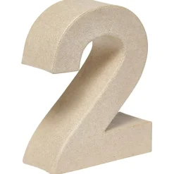 Gifi Décoration chiffre 2 papier maché à poser