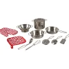 Gifi Jeux D'Imagination Et D'Imitation<Dinette 12pcs en métal gris