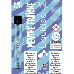 E-cigarette jetable menthe fraîche 2 ml 1.7% nicotine*Gifi Sale