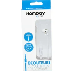 Ecouteurs à câble plat Homday*Gifi Best