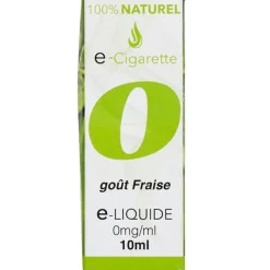 E liquide 100% naturel fraise 0mg/ml de nicotine*Gifi Outlet