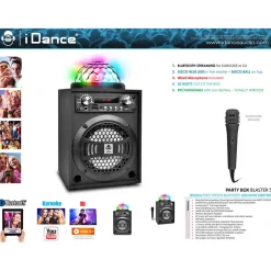 Enceinte Bluetooth iDance Baster 5 disco LED avec micro 20W*Gifi Hot