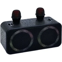 Enceinte karaoké 2 micros Homday Party - portée 10m autonomie 3h*Gifi Online
