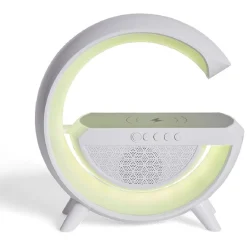 Enceinte multifonction forme G lampe et chargeur à induction*Gifi