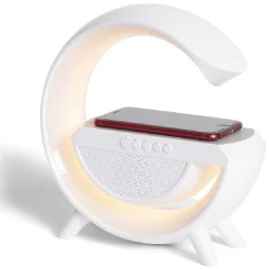 Enceinte multifonction forme G lampe et chargeur à induction*Gifi