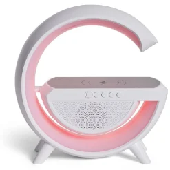 Enceinte multifonction forme G lampe et chargeur à induction*Gifi