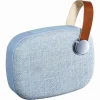 Enceinte portable Bluetooth Homday abs finition tissu bleu clair*Gifi Best